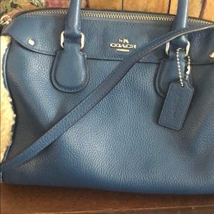 Navy blue handbag or satchel Coach purse